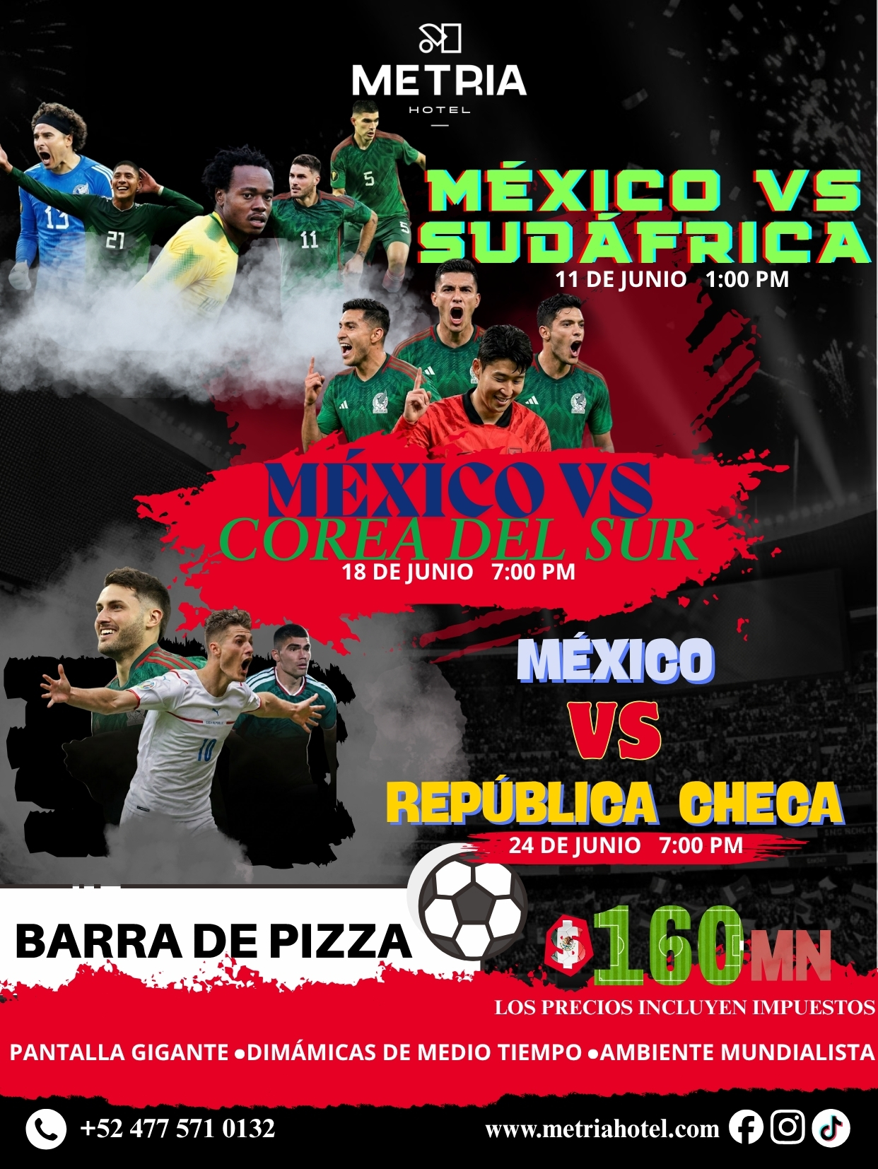 Vive la pasión del fútbol en Metria Hotel ⚽🇲🇽