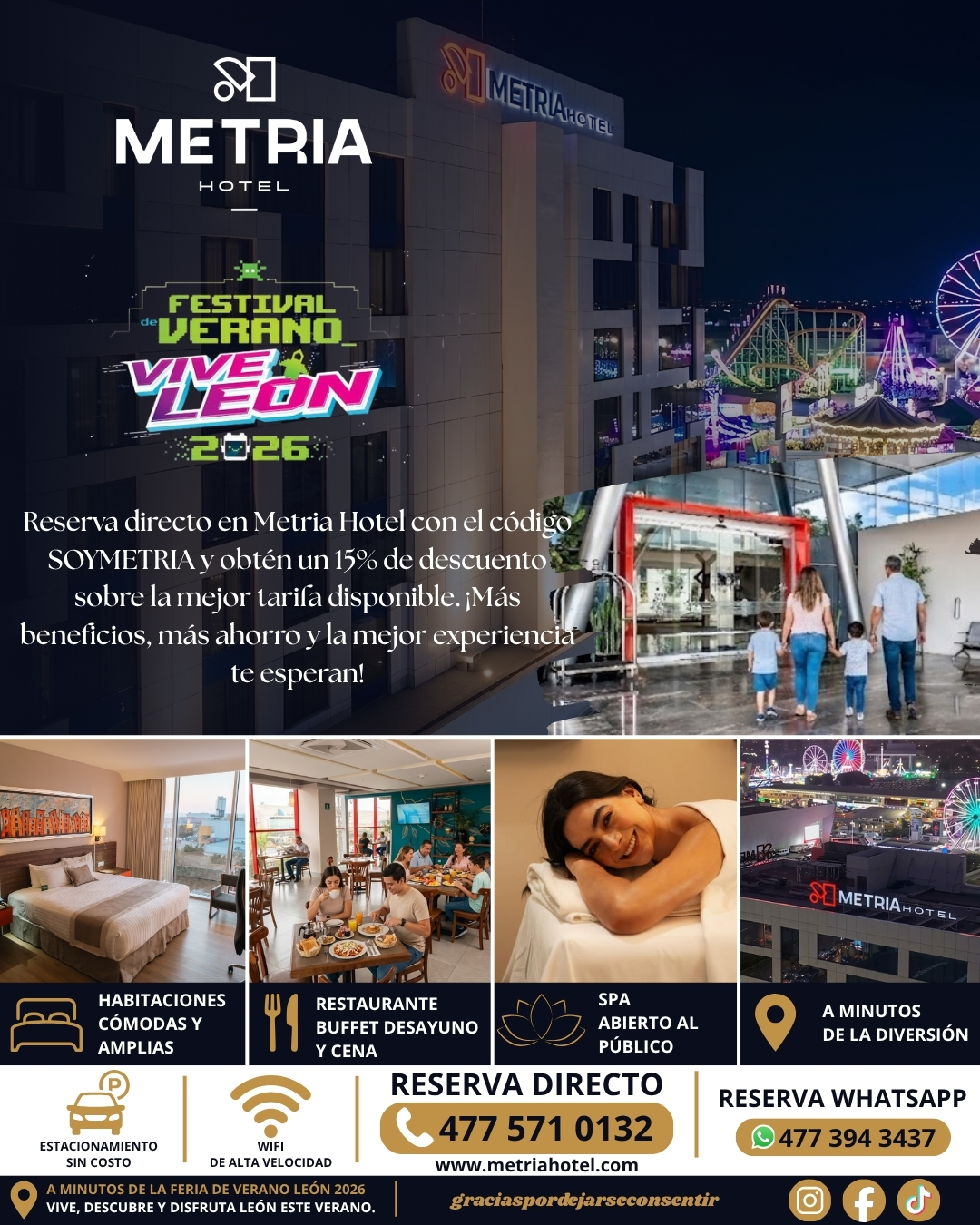 🎡 Vive la Feria de Verano León 2026 con Metria Hotel